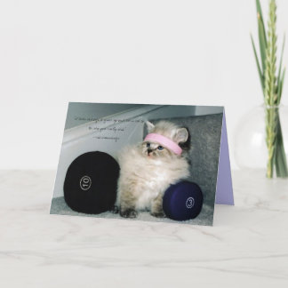 Carte de workin pussie, "il prend le courage de grandir…