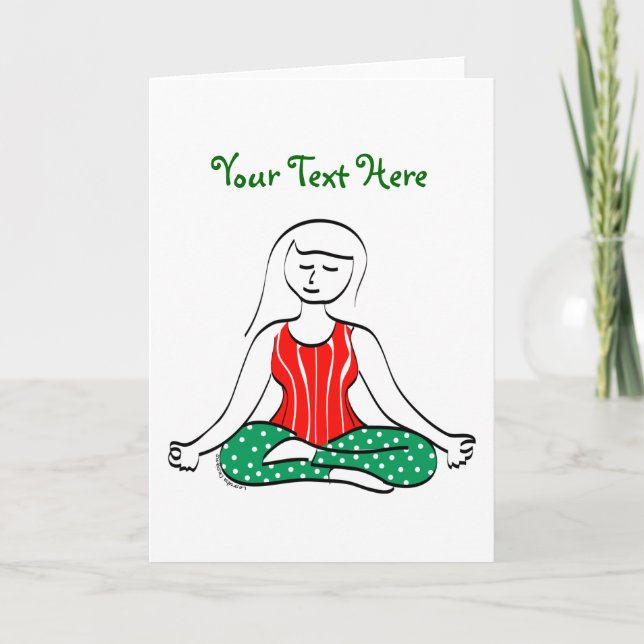 Carte de yoga de Noël (Devant)