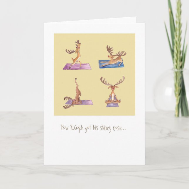 Carte de yoga Rudolph (Devant)