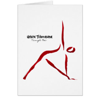 Carte de Yogini de pose de triangle - Utthita
