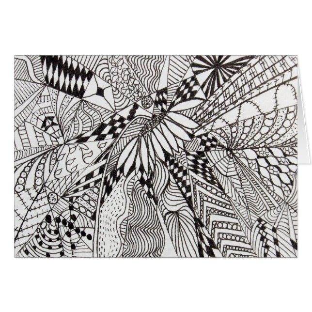 Carte de zen de marguerite (Devant horizontal)