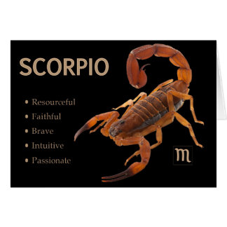 Carte de zodiaque de Scorpion/scorpion avec des
