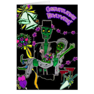 carte de zombis de nouveaux mariés