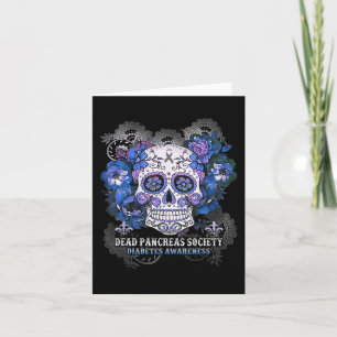 Carte Dead Pancreas Society Sugar Skull diabétique sensi