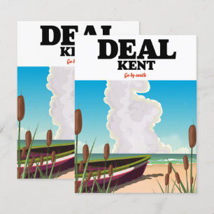 Carte Deal Kent poster de voyage en bord de mer