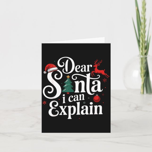 Carte Dear Santa Can Explain Funny Christmas Kids Adults (Devant)