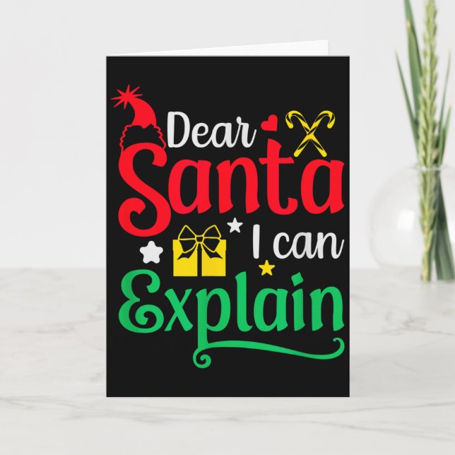 Carte Dear Santa I Can Explain Funny Christmas  (Devant)