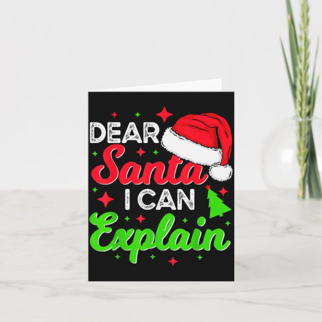 Carte Dear Santa I Can Explain Funny Christmas Joke Sant (Devant)