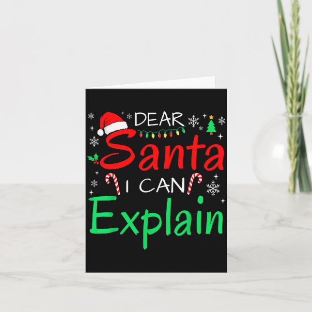 Carte Dear Santa I Can Explain Funny Christmas Men Women (Devant)