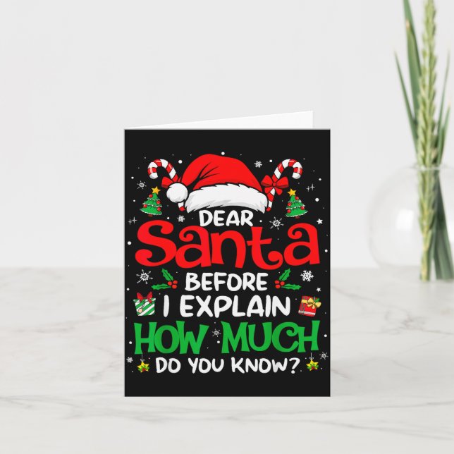 Carte Dear Santa I Can Explain Funny Christmas Men Women (Devant)