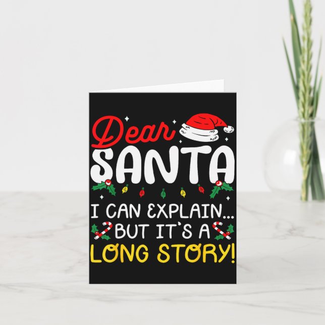 Carte Dear Santa I Can Explain Pajamas Family Matching C (Devant)