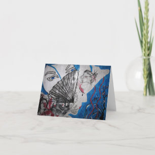 Carte Death of a Geisha Blank Notecard