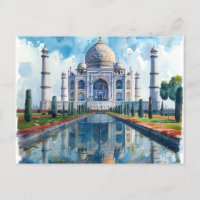 Carte d'eau Taj Mahal India