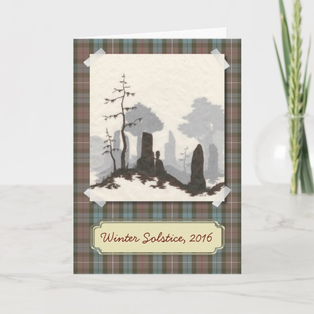 Carte debout de solstice/vacances de pierres (Devant)