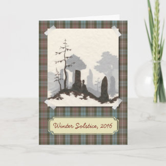 Carte debout de solstice/vacances de pierres