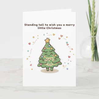 Carte Debout pour vous souhaiter un joyeux petit Noël