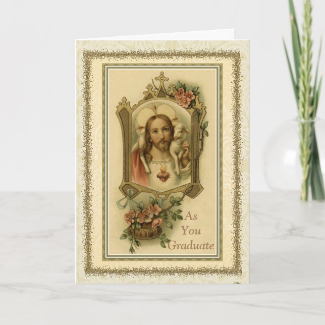 Carte Début de la graduation Sacred Heart Félicitations (Devant)