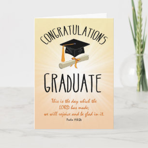 Carte Début d'or de la graduation religieuse avec Casque