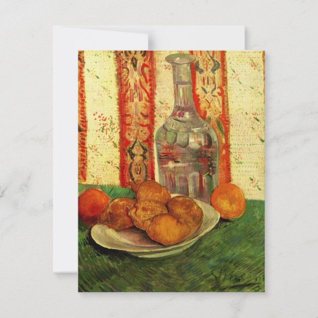 Carte Décanter et citrons de la vie morte par Vincent va (Devant)