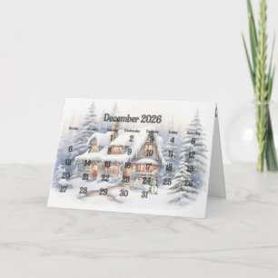 Carte Décembre 2025 Mois de Noël