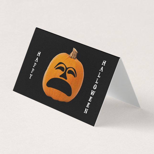 Carte d'échange Jack o' Lanterne Triste Face (Devant)