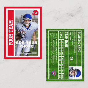 Carte d'échange Quart-back de football personnalis