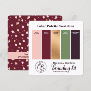 Carte d'échantillons de la palette de couleurs Bou