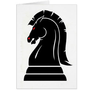 Carte d'échecs de chevalier noir