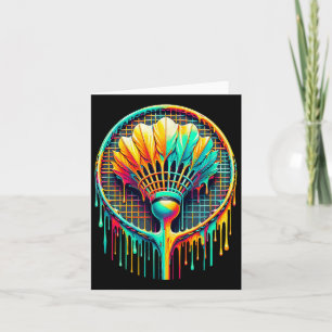 Carte Déchirer Paint Badminton Player Shuttle Racket