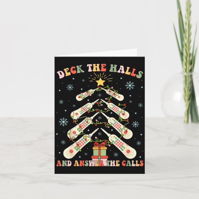 Carte Deck The Halls &amp; Answer The Calls Cna Christma (Devant)