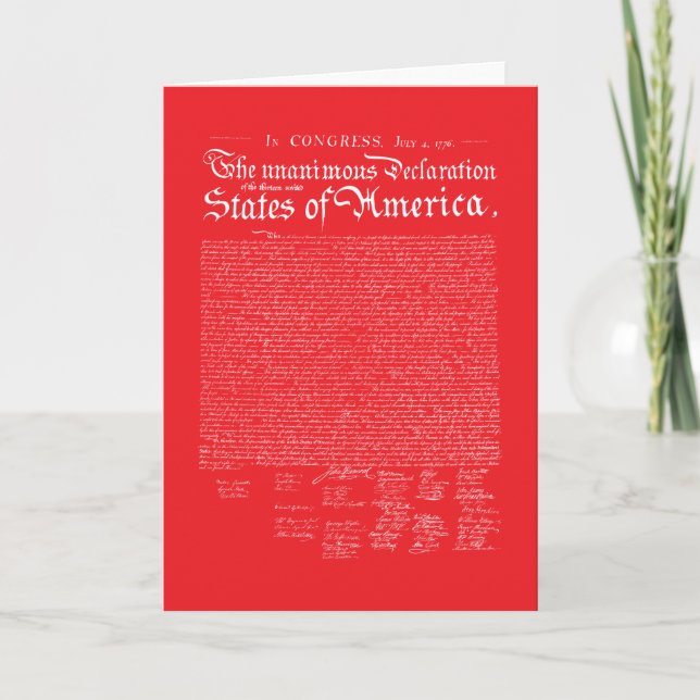 Carte Déclaration d'indépendance des États-Unis (Devant)