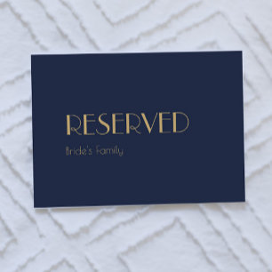 Carte Déco type or   Mariage de la marine noire - signe 