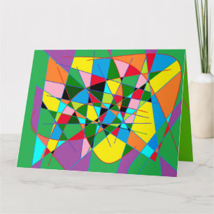 Carte Décor d'art deux motifs et message de félicitation