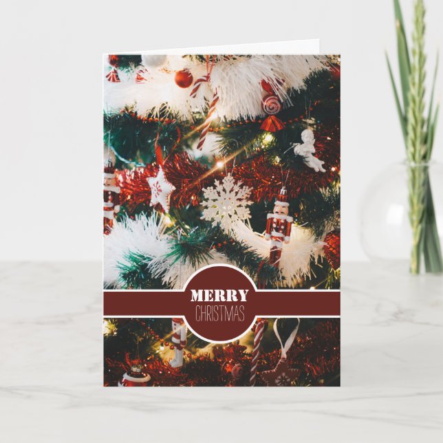 Carte Décor de Noël, voeux de Noël (Devant)