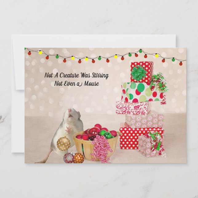 Carte Décor De Rat Migné Pour Noël (Devant)