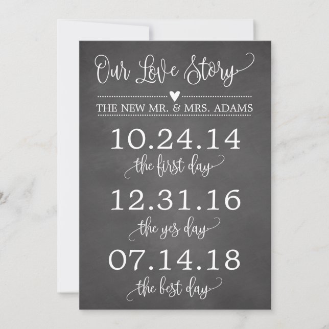 Carte Décor des signes Mariages de notre histoire d'amou (Devant)