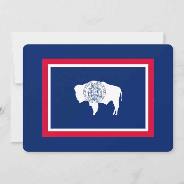 Carte Décor design du drapeau d'état du Wyoming (Devant)