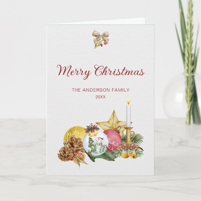 Carte Décoration de Noël (Devant)