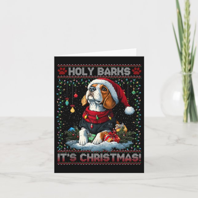 Carte Décorations d'arbre de Noël beagle Amoureux des ch (Devant)