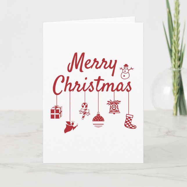Carte Décorations de Joyeux Noël (Devant)