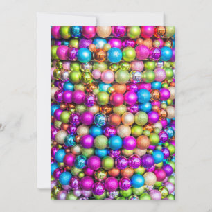 Carte Décorations multicolores de boule en verre
