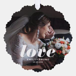 Carte Décorative Aimer superposer photo et noms personnalisés