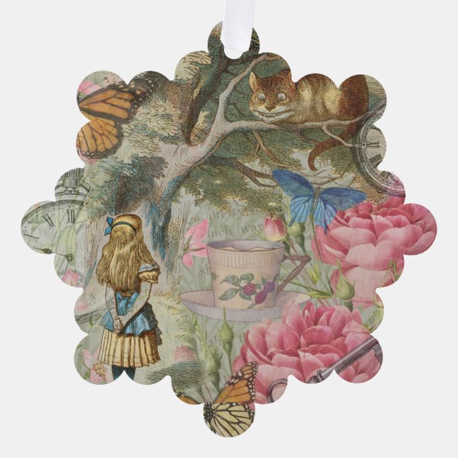 Carte Décorative Alice Cheshire Chat Wonderland Tree Garden (Recto)