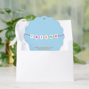 Carte Décorative Ami mignon bracelet d'amitié bleu Valentine's