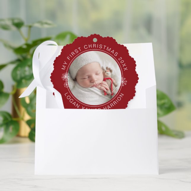 Carte Décorative Baby's First Christmas Keepsake Photo (Enveloppe)