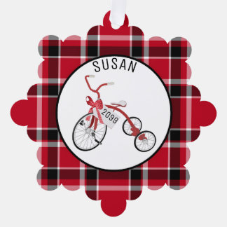 Carte Décorative Balise Cadeau - Tricycle rouge pour enfants -
