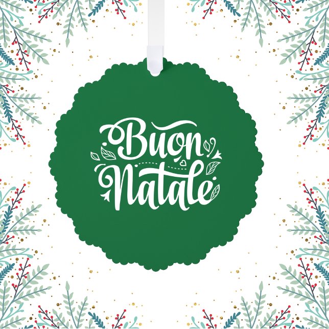 Carte Décorative Balise rouge simple Buon Natale (Créateur téléchargé)