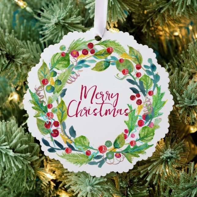 Carte Décorative Berry Wreath Paper Ornament Card (Insitu (Arbre))