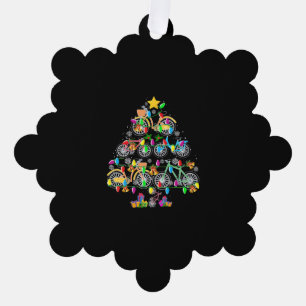 Carte Décorative Bicycle Christmas Tree Funny Biker Bicyclist