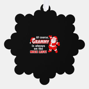 Carte Décorative Bien Sûr, Grammy Est Toujours En Bonne Liste Noël